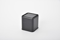 Boîte de rangement carrée noire en fer blanc électrolytique recyclé, personnalisée, de qualité supérieure, pour poudre épicée, 66 mm, format cube, best-seller