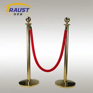 Traust Outdoor Rope Stands Red Black White Velvet Barrier Barricade Crowd Controller Red Carpet Poles Guardrail Stanchion Post