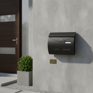 ALUBOX moderno argento cassetta delle lettere busta resistente alle intemperie in metallo pacco goccia scatola per la casa o l'ufficio sicuro ed elegante - Product Image 3