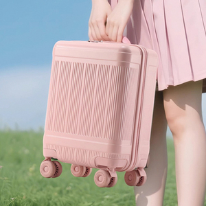 <span class=keywords><strong>Valise</strong></span> à roulettes légère et durable unisexe en polycarbonate, 18 pouces, avec poche frontale, verrou TSA, résistante à l'eau, bagage cabine - Product Image 1