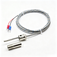 K/N/J/E/T OEM Probe Bayonet Sekrup Baja Tahan Karat dengan Pengunci Kompresi, Sensor Termokopel RTD Suhu Tinggi Pt100 PT1000