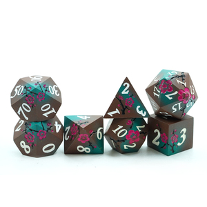 7 pièces fleur dés ensemble avec dégradé coloré mdn RPG jouets portables pour adultes enfants <span class=keywords><strong>TRPG</strong></span> D4 D6 D8 D10 D12 D20 - Product Image 3