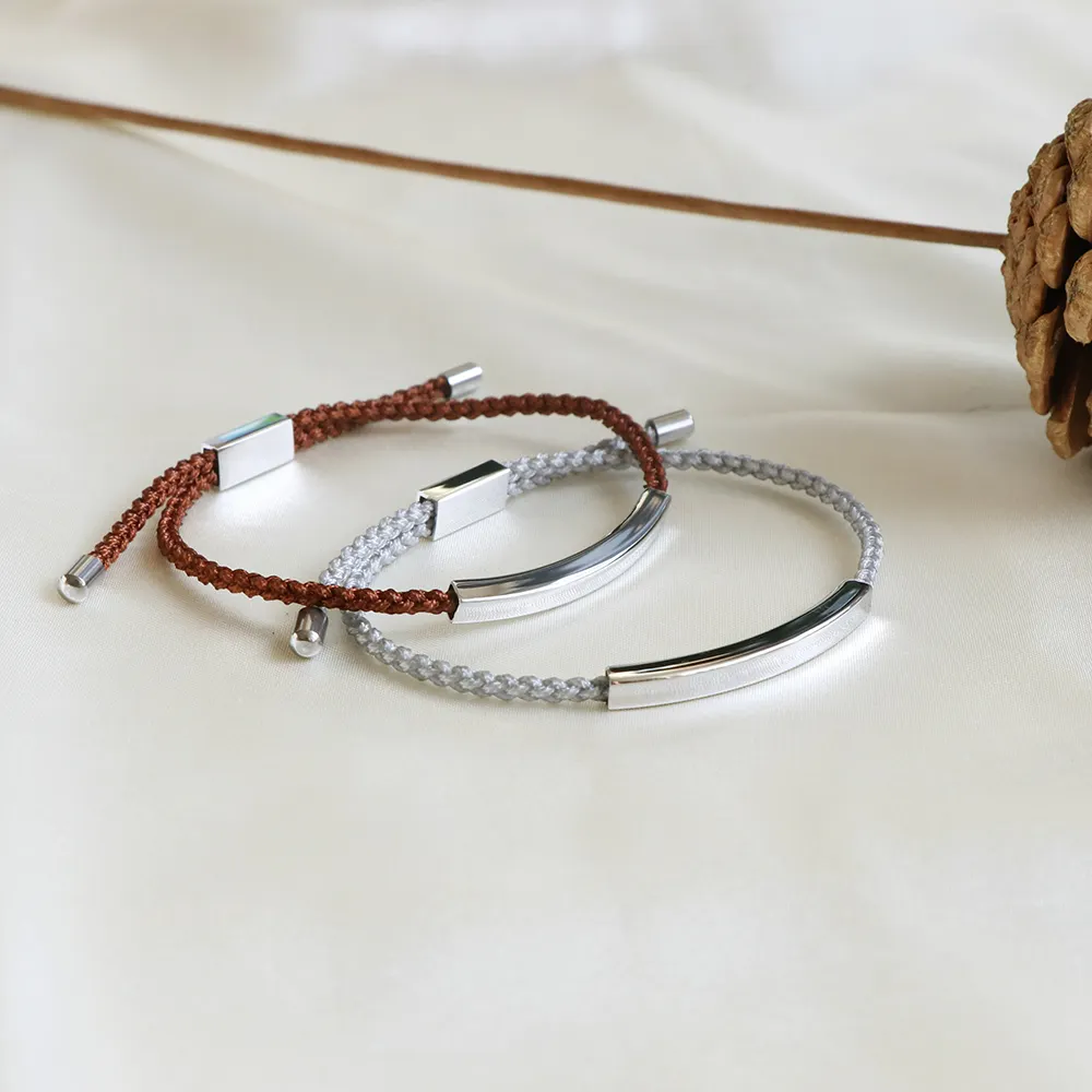 luxury designer adjustable rope bracelet jewelry custom cute couple friendship bracelet for women men