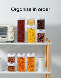 7 pièces sans Bpa Premium hermétique bidon en plastique ensemble organisateur bidons pour bouteilles de stockage de cuisine alimentaire-garde - Product Image 3