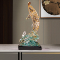Statue en résine de poisson koï