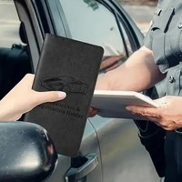 Sac de rangement pour permis de conduire, sac à documents multifonctionnel en cuir PU, porte-cartes d'immatriculation et d'assurance automobile