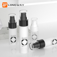 Bouteille de pulvérisateur de pompe sans air en plastique transparent sérigraphie emballage cosmétique de couleur personnalisée pour les soins de la peau en lotion (15-50ml