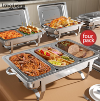 Chauffe-plat commercial isolé en acier inoxydable poli miroir 11L, alimenté à l'alcool, équipement de maintien au chaud haute performance