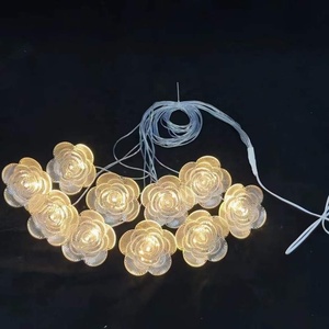 Lustre en cristal à 10 têtes, lumières décoratives <span class=keywords><strong>de</strong></span> mariage, fleurs artificielles en acrylique LED, lampe suspendue pour accessoires <span class=keywords><strong>de</strong></span> mariage - Product Image 4
