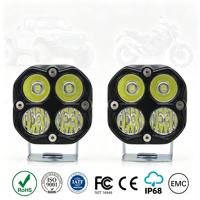 JHS OEM Luces LED Cuadradas de 3 Pulgadas y 40W para Motocicleta, Camioneta, SUV, UTV, Luces Auxiliares Antiniebla para Conducción Todoterreno