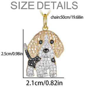 Entrega Rápida - Proveedor de Joyería - Collar con Colgante de Perro <span class=keywords><strong>Beagle</strong></span> Adorable, Joyería Fina de Cachorro de Dibujos Animados en Aleación de Zinc Ecológica - Product Image 4