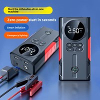 Démarreur d'urgence 12V pour voiture/moto avec pompe à air intégrée, courant de crête 1000A, batterie 8000mAh, affichage numérique, éclairage LED et gonfleur de pneus