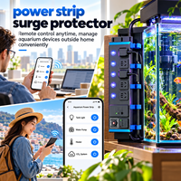 Intelligente WLAN-Bluetooth-PDU-Steckdosenleiste mit Einzelsteuerung, Timer und Überspannungsschutz für Aquarium-Fischbecken-Racks