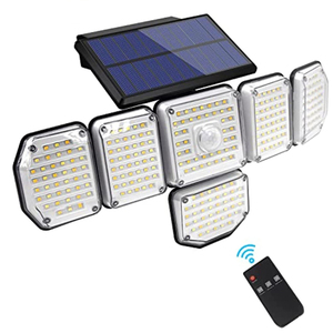 IP65 Solar <b>Wall</b> Lamp Solar 256led Outdoor Adjustable 6 Heads Motion Sensor Waterproof Solar Security <b>Light</b> Street Flood <b>Light</b> - Product Image 1