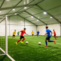 Tente de sport modulaire à faible coût, grande portée, structure en aluminium, chapiteau pour terrain de football et de basketball intérieur