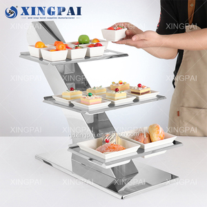 XINGPAI Factory Hot Sale Stainless Steel Buffet <strong>Food</strong> Display <strong>Stand</strong> Hotel <strong>Food</strong> Risers Buffet - Product Image 6