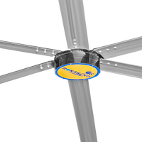 Ventilateur de plafond industriel de 20 pieds à moteur DC sans balais, faible bruit, pales en alliage d'aluminium