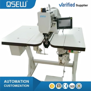 Machine à coudre industrielle à double aiguille QS-82-36W pour cuir, tissu, chaussures, bagages, sièges de voiture, coussins, jeans - Product Image 1