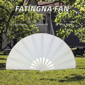 Custom <b>Large</b> Folding Hand Fan Nylon-Cloth & Plastic Gift Crafts Promotional Printed Design - Product Image 3