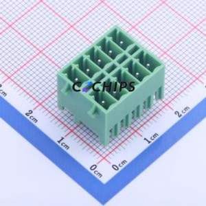 KF2EDGKVG-3.5-2*5P Plug-in Terminal Block Through hole,P=3.5mm Connector Board-to-Board / Socket - Closed Snap Fixing 2x5P 3.5mm - Product Image 1