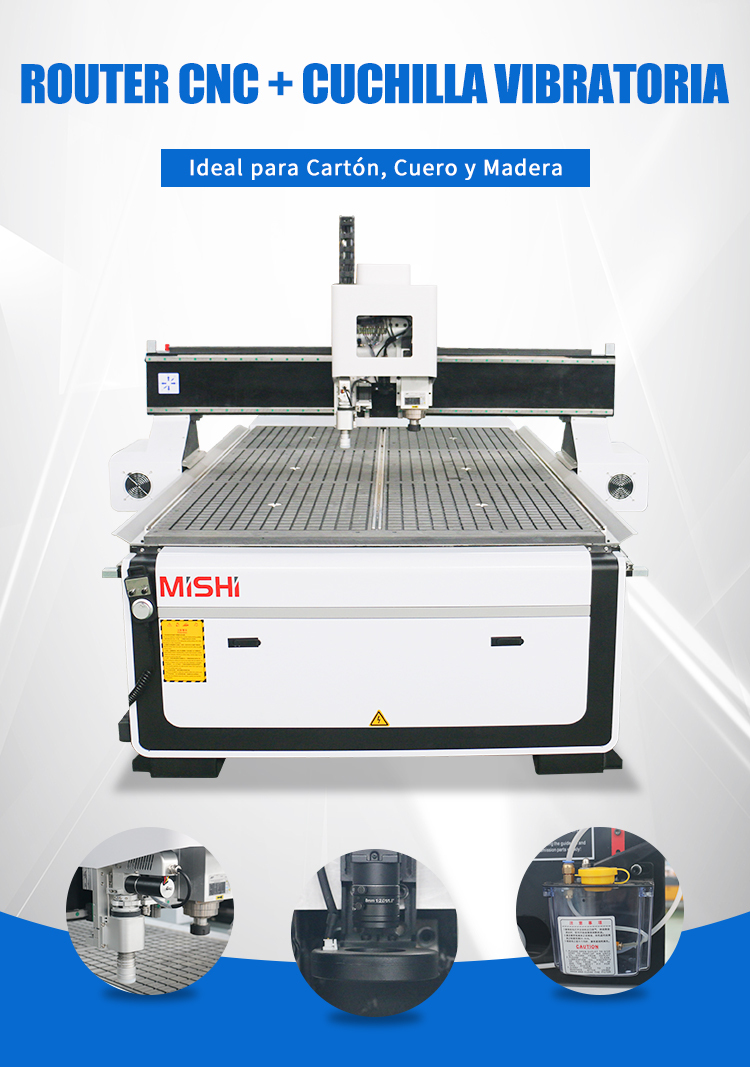 MISHI 1325 CNC Router Machine - Oscillating Knife Blade Cutting