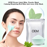 Poudre Hydrogel Visage Menthe Poivrée Vitamine C Marque Blanche Apaisante Calmante Purifiante Hydratante Soin Anti-Imperfections Végétalienne Vente en Gros OEM
