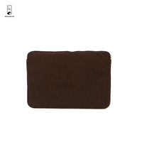 Housse pour ordinateur portable en velours côtelé, sacoche souple antichoc, étui vintage pour tablette et appareil portable