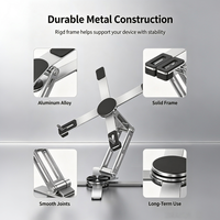 Support pour ordinateur portable ergonomique Great Roc, base rotative à 360°, support pliable en métal X, support portable pour ordinateurs portables de 10 à 17 pouces