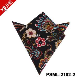 OEM ODM Bandana 24*24 Patrón de flores Pañuelo de bolsillo cuadrado Impreso personalizado Pañuelo de algodón floral - Product Image 5
