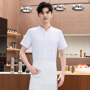 เสื้อเชฟแขนสั้นทำจากผ้าระบายอากาศได้ดีแจ็คเก็ตสำหรับทำอาหารร้านอาหารเครื่องแบบพ่อครัวสำหรับทุกเพศ - Product Image 2