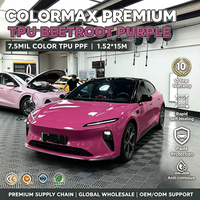 Film de protection automobile OEM personnalisé en TPU couleur PPF violet betterave, réparation thermique, anti-rayures, rouleau de 1,52*15M pour la vente en gros mondiale