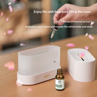 Nouveau diffuseur d'aromathérapie USB à effet de flamme 180ML pour bureaux, chambres à coucher, éclairage d'ambiance aux huiles essentielles, effet de flamme simulé