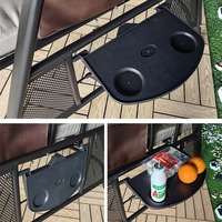 Meubles d'hôtel en plein air confortables canapé en rotin mobile double siège, balançoire en osier pour jardin, patio