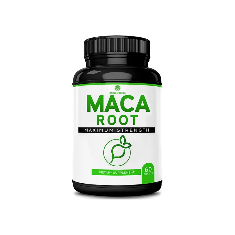 อาหารเสริมเพื่อสุขภาพ Maca Root แคปซูลที่มีสารสกัดจากราก Maca เทียบเท่าสำหรับผู้ชายรองรับการเพิ่มอารมณ์และสุขภาพ