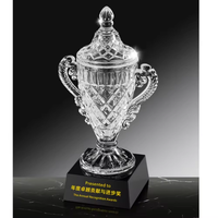Haute qualité pas cher gagnant acrylique récompenses forme personnalisée blanc K9 verre trophée cristal prix cristal verre prix trophées