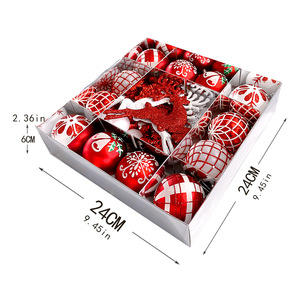 Logotipo personalizado y tamaño de bolas artesanales adornos navideños hechos a mano para <span class=keywords><strong>pintar</strong></span> el árbol colgante montar juego de bolas de <span class=keywords><strong>Navidad</strong></span> - Product Image 6