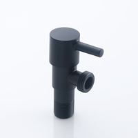 Robinet d'arrêt d'angle en acier inoxydable 1/2 durable, design moderne, pour toilettes, accessoire de salle de bain