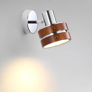 Lampe murale de style <span class=keywords><strong>punk</strong></span> vintage américain, en bois massif et fer, lumière tricolore pour chambre Wabi-Sabi - Product Image 2