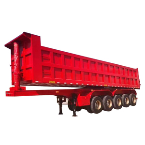 Livraison gratuite haute productivité en forme de U 80 tonnes semi-<span class=keywords><strong>remorque</strong></span> camion à benne basculante utilisé cylindre hydraulique - Product Image 4