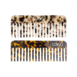 MiDairy CUSTOM LOGO cellulose acetate korea design hair combs Hair styling tools Wide tooth combs for women