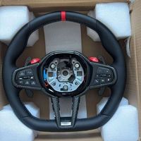 Volant en cuir avec palettes en fibre de carbone et touches rouges M1 M2 pour BMW M3 M4 M5 G05 X5 G06 X6 G20 G22 G26 G30 G31 G32 G36 G38 G80
