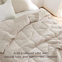Couette Queen Size Toutes Saisons Ultra-Douce Respirante Légère en Fibre Synthétique Prélavée pour Hôtels