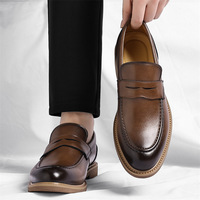 Nouvelles Chaussures Habillées 2026 pour Hommes : Mocassins Tendance Style Britannique, Richelieu Grande Taille pour Hommes d'Âge Moyen