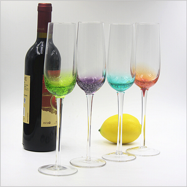 Colorful Fashion Champagne Glass Goblet With Stem Wine Glass Champagne Flutes