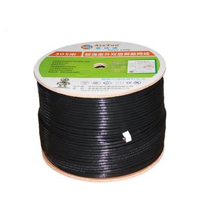 100% तांबे कंडक्टर डबल म्यान अल पन्नी + सीसीए ब्रेडिंग परिरक्षित cat5e sftp cat5 केबल 305m - Product Image 3