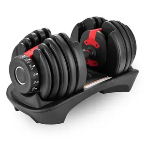 Oem Custom Logo Goedkoop Afneembaar De Dumbbells Combinatie Gewicht 15-Gear Verstelbare Halter Setup