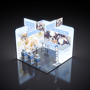 Tùy Chỉnh Xách Tay 3*3 Lightbox Nền Nhuộm Thăng Hoa In Ấn Logo Đồ Họa Cho Pet Triển Lãm Thương Mại Triển Lãm Tường Gian Hàng - Product Image 2