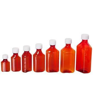 Botol Oval PET Apotek Resep Amber 0.75oz hingga 16oz dengan Tutup CR untuk Obat Cair Penggunaan Industri - Product Image 2