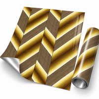 Papier peint autocollant motif chevron bois brun doré 2,3 mm en mousse PET IXPE pour murs de salon et canapés