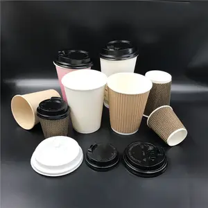 Изготовленный На Заказ 12oz eco Содружественное одноразовые пла покрытие воды бумажные стаканчики kraft бумажный стаканчик для горячих для того чтобы пойти кофейные чашки с крышкой